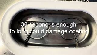 Cleaning gunk of glasses with ultrasonic cleaner [upl. by Joub382]