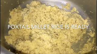 How to cook foxtail millet in a pressure cooker  కొర్రల అన్నం [upl. by Koorb591]