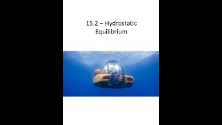 Chapter 152 Hydrostatic Equilibrium [upl. by Holcman]