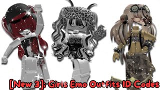 New 3 Emo Outfits ID Codes  Links For Brookhaven RP Berry Avenue And Bloxburg [upl. by Anuhsal481]