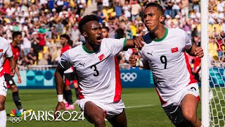 Morocco thrashes Egypt to win firstever bronze medal in mens soccer  Paris Olympics  NBC Sports [upl. by Elleinaj]