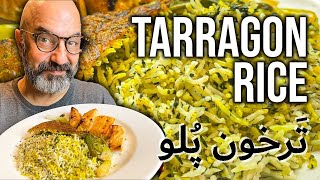 Persian Tarragon Rice  ترخون پلو با دستور انگلیسی [upl. by Charyl]