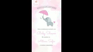 VIDEO INVITACION PARA BABY SHOWER 2024 [upl. by Dnumyar]