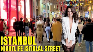 Istanbul 2024 Nightlife Istiklal Street Taksim Square Walking Tour 4K [upl. by Rattan]