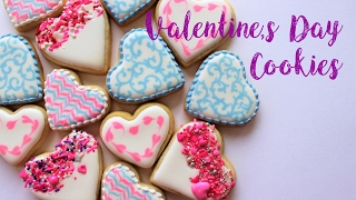 How To Decorate Easy Valentines Day Cookies [upl. by Adahsar]