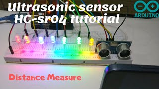 Arduino ultrasonic sensor led projects  Hcsr04 Ultrasonic sensor [upl. by Iana592]