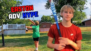 EASTON ADV HYPE WIFFLE BALL BAT REVIEW 🔥vs CUSTOM BOM [upl. by Goltz]