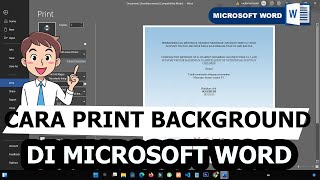 print background warna dan gambar di ms word [upl. by Ayiak750]