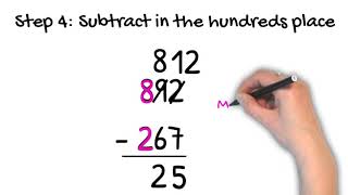 3 Digit Subtraction with Regrouping [upl. by Ylahtan]