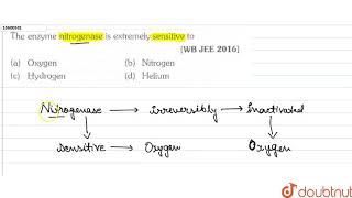 The enzyme nitrogenase is extremely sensitive to [upl. by Halsted]