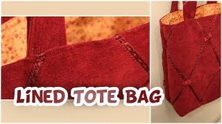 Basic Lined Tote Bag  How to EASY  Whitney Sews [upl. by Cibis]