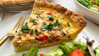 Loaded Vegetarian Quiche Recipe [upl. by Anirahc311]