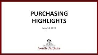 Purchasing Highlights May 20 2020 [upl. by Scot609]