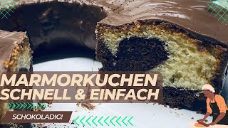 Bester Marmorkuchen der Welt nach Omas Rezept Rührkuchen  Saftig amp schokoladig [upl. by Beitnes57]