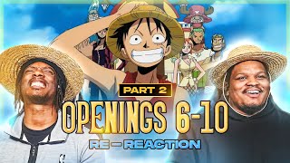 ONE PIECE  OPENINGS 6  10 PART 2 REREACTION [upl. by Ettari]