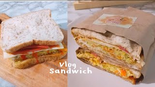 SANDWICH KOREAN STREET FOOD  Membuat sandwich klub telur BISA BUAT IDE BISNIS [upl. by Adnouqal]