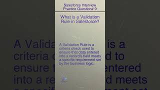 What is Validation Rule in Salesforce 9 salesforce salesforceturotials coding salesforceadmin [upl. by Ehcnalb]