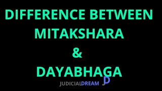 HINDU LAW  DIFFERENCE BETWEEN MITAKSHARA AND DAYABHAGA SCHOOLS LECTURE  34 [upl. by Gerson]