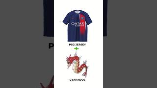 PSG jersey combined with Gyarados footballkit jerseydesign [upl. by Oicapot359]