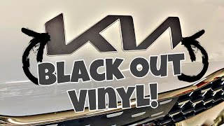 Black Overlay for the New Kia Badges blackout tape for chrome strips [upl. by Mert]