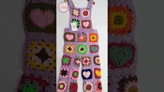 Crochet baby funky romper❤🧡💛💚💙💜🤎 NB Crochet shorts crochet [upl. by Elrem]