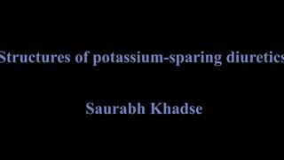 Structures of Potassium Sparing Diuretics [upl. by Gayel]