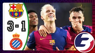 FULL MATCH HIGHLIGHTS  FC BARCELONA 31 ESPANYOL  ALL GOALS AND SKILLS  LA LIGA 20242025 [upl. by Adnaloy358]