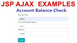 Jsp Ajax Examples [upl. by Hobart852]