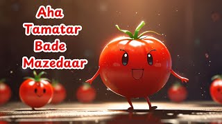 Aha Tamatar Bade Mazedaar  आहा टमाटर  Tamatar Song  Poem for Kids  Hindi Rhymes amp Songs For Kids [upl. by Acired]