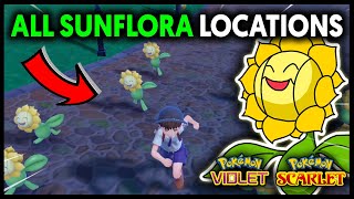 ALL SUNFLORA LOCATIONS GYM TEST ON POKEMON SCARLET AND VIOLET [upl. by Adyaj]