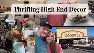 How to make money thrifting  High End Thrifted Decor Goodwill  Thrifting at 5 stores  reselling [upl. by Lyrehc235]