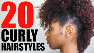 20 CURLY NATURAL HAIRSTYLES  SHORT MEDIUM HAIR [upl. by Kelcie]