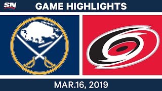 NHL Highlights  Sabres vs Hurricanes – Mar 16 2019 [upl. by Corwin]