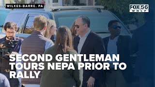 Second Gentleman Tours NEPA Prior to Rally [upl. by Raquela261]