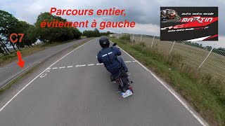 Plateau moto 2021  2024 Parcours entier evitement à gauche [upl. by Jairia309]