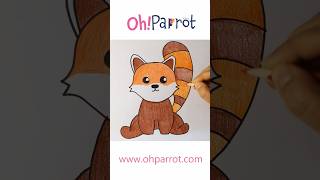 red panda drawing drawing cute redpanda redpandadrawing drawingtutorial drawwithme easydrawin [upl. by Oswell]