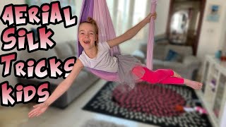 Aerial Silk Tricks for Kids  I show you Aerial Silk Beginner Tricks [upl. by Narhem872]