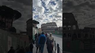 Walking outside colosseum 🏟️ rome colosseum italy romanreigns travelitaly [upl. by Olva]