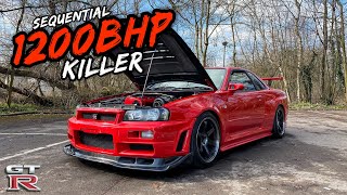 THE FINAL BOSS 1200BHP SEQUENTIAL NISSAN SKYLINE R34 GTR [upl. by Nwahsauq395]