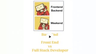 Back End vs Front End vs Full Stack Developer [upl. by Niamjneb]