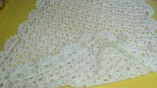 Hermosa cobijita o manta para niño Dios con puntada fácil a crochet [upl. by Ecerahc]