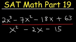 Long Division of Polynomials  SAT Math Part 19 [upl. by Landri]