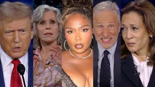 Celebs React To KamalaTrump Presidential Debate [upl. by Ecahc281]