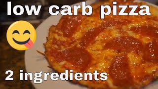 10 MIN LOW CARB PIZZA 2 INGREDIENTS RECIPE  KETO OMG DELICIOUS [upl. by Paulette]