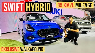 2024 Maruti Suzuki Swift Hybrid with 35 KMPL 😮😮  Exclusive Walkaround [upl. by Relluf593]