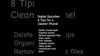 Digital Declutter 8 Tips for a Cleaner Phone [upl. by Aisatsana]