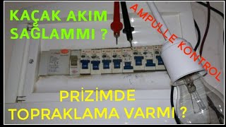 Kaçak Akım Rölesi AMPULLE TEST PrizdenToprak Hattı Varmı [upl. by Alrats]