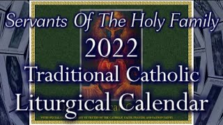 Servants Of The Holy Family 2022 Liturgical Calendar [upl. by Esac111]