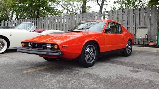 1974 SAAB Sonett III aka SAAB 97 in Orange amp V4 Engine Sound on My Car Story with Lou Costabile [upl. by Trula]