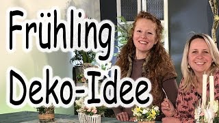 DIY Tischdeko  Frühlingsdeko mit Blumen und Kerzen  Osterdeko selber machen  Floristik24 [upl. by Pollerd]